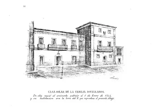 Geboortehuis van Jovellanos — Nemesio Martínez Sienra (Public domain) Geboortehuis van Jovellanos
